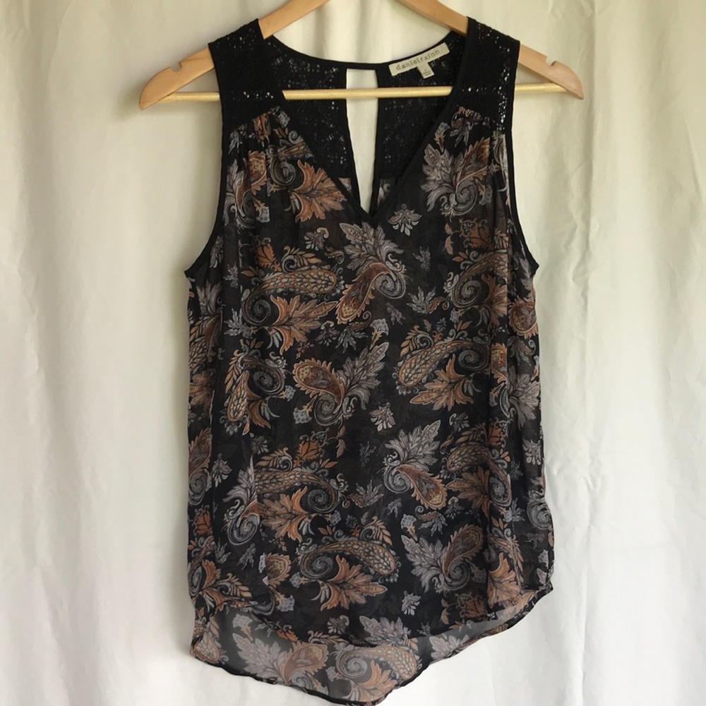 Paisley sheer blouse
